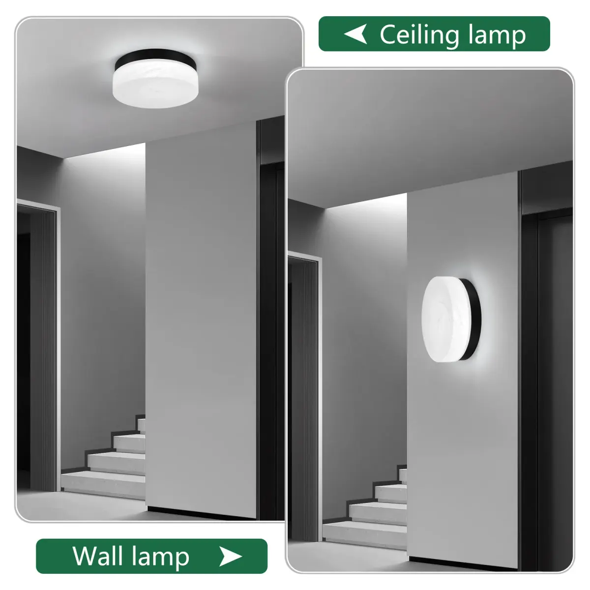 Low-profile LED flush mount, 11.4 in, black, view 5