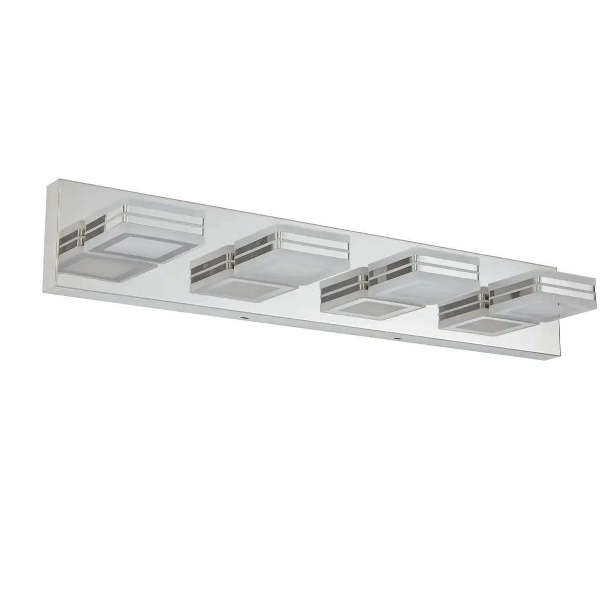Square acrylic vanity bar, 4 lights, chrome, view 5