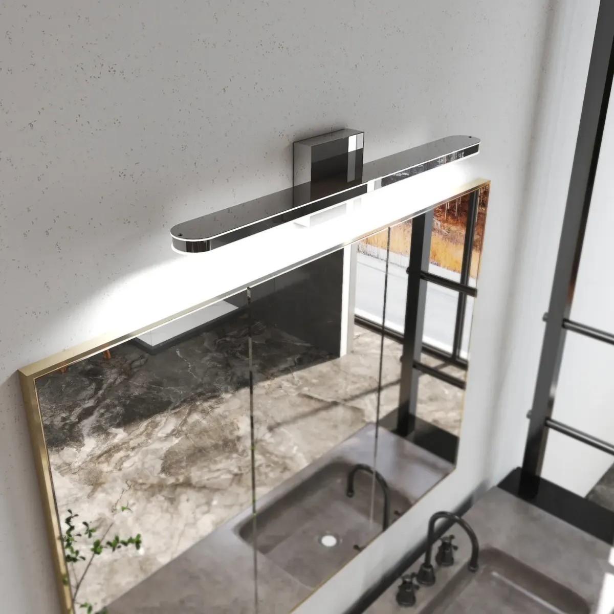 Vanity light, 23.6 in, chrome, view 4