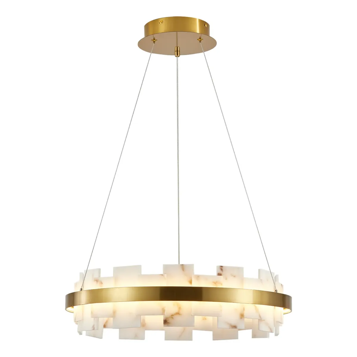 Linear chandelier, 19.7 in, gold, view 6