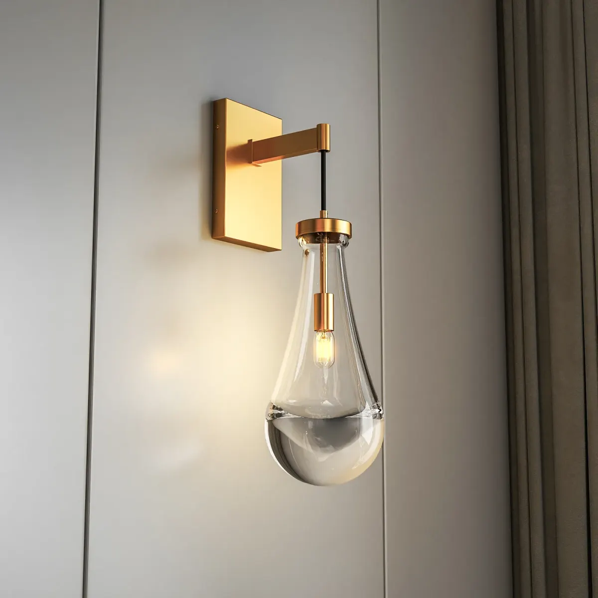 Raindrop vanity light, 7.9 in, gold (L008008-H450-W1G2), view 2