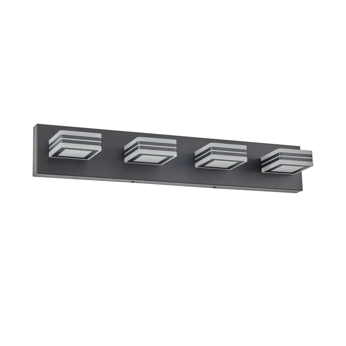 Square acrylic vanity bar, 4 lights, black, view 6