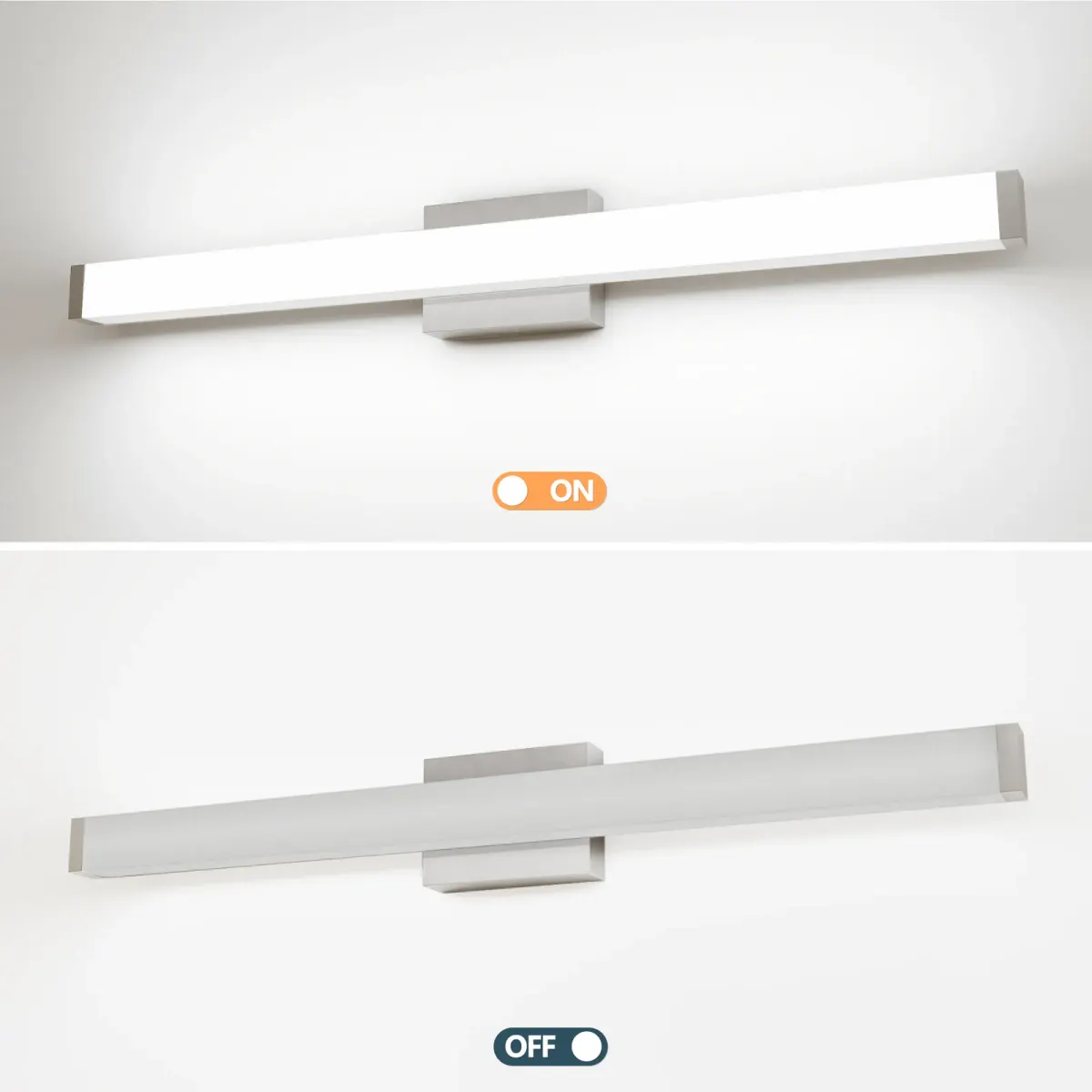 Tube LED vanity light, 32.7 in, chrome, view 6