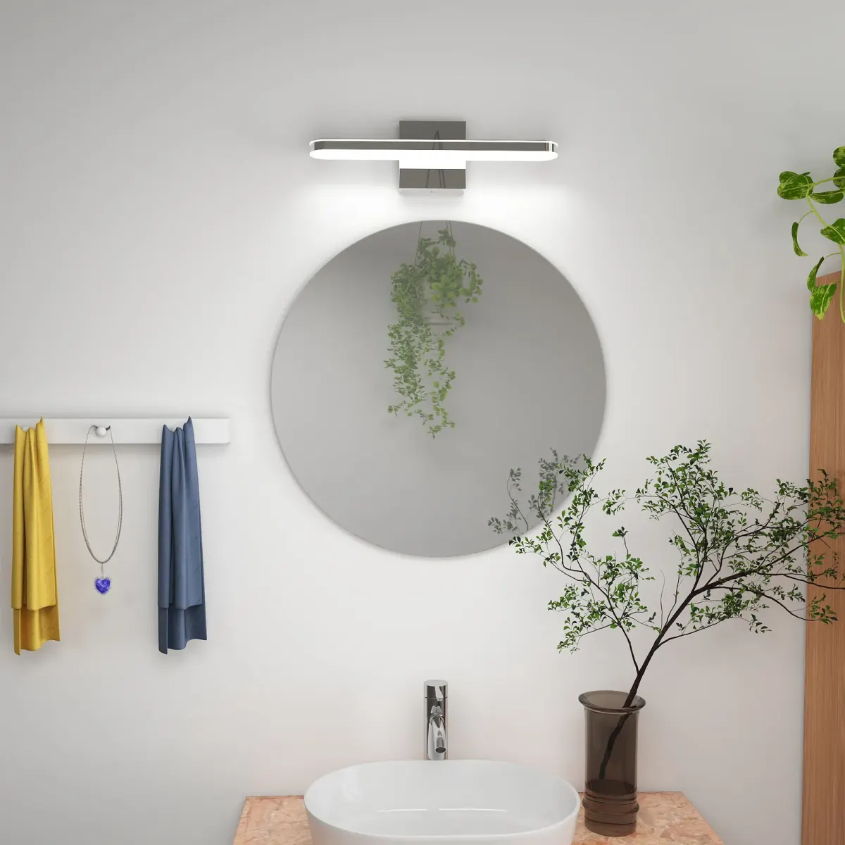 Vanity light, 15.7 in, chrome, view 2