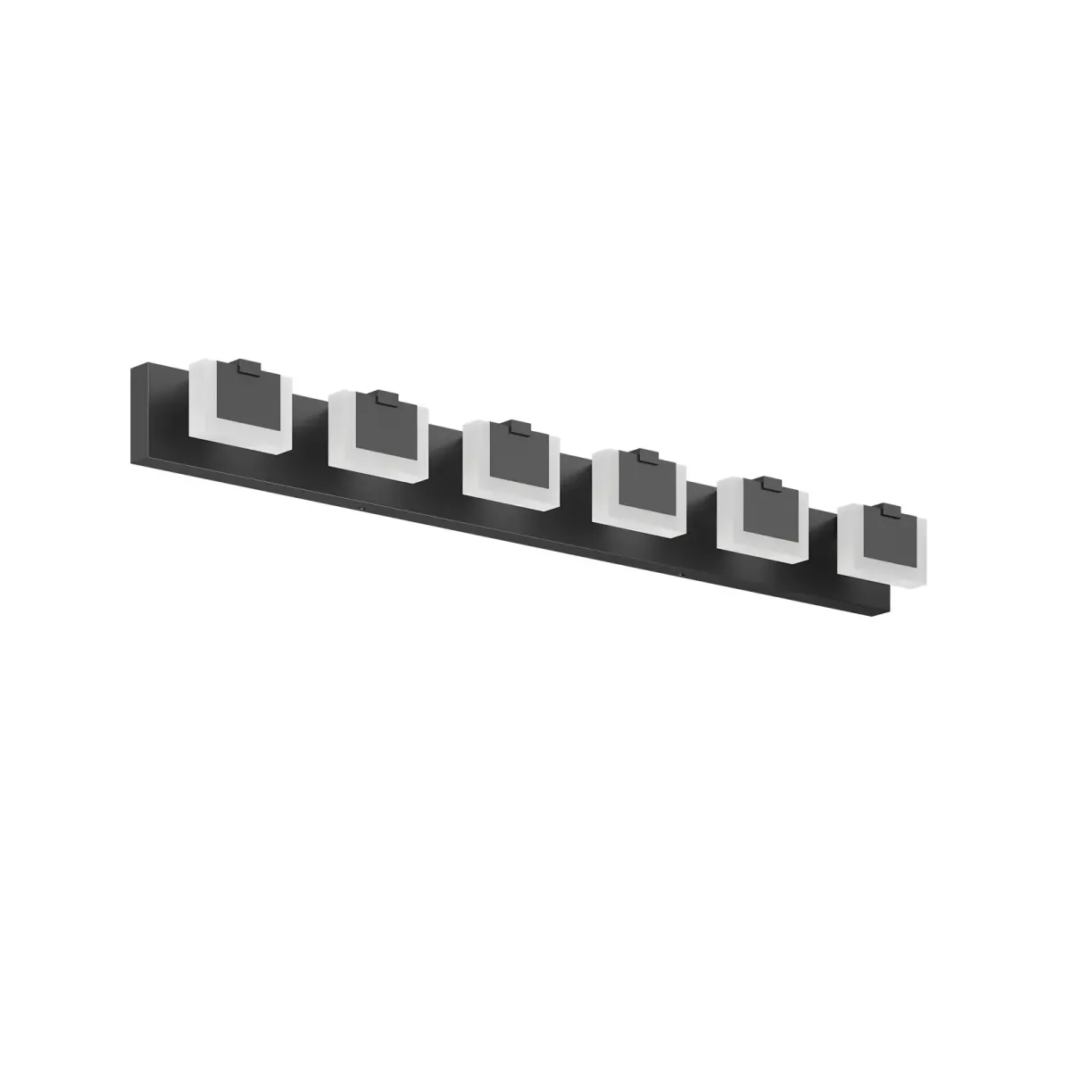 Up-and-down LED vanity bar, 6 lights, black, view 6