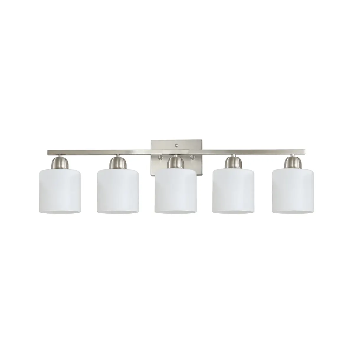 Frosted glass vanity bar, 5 lights, chrome, view 6