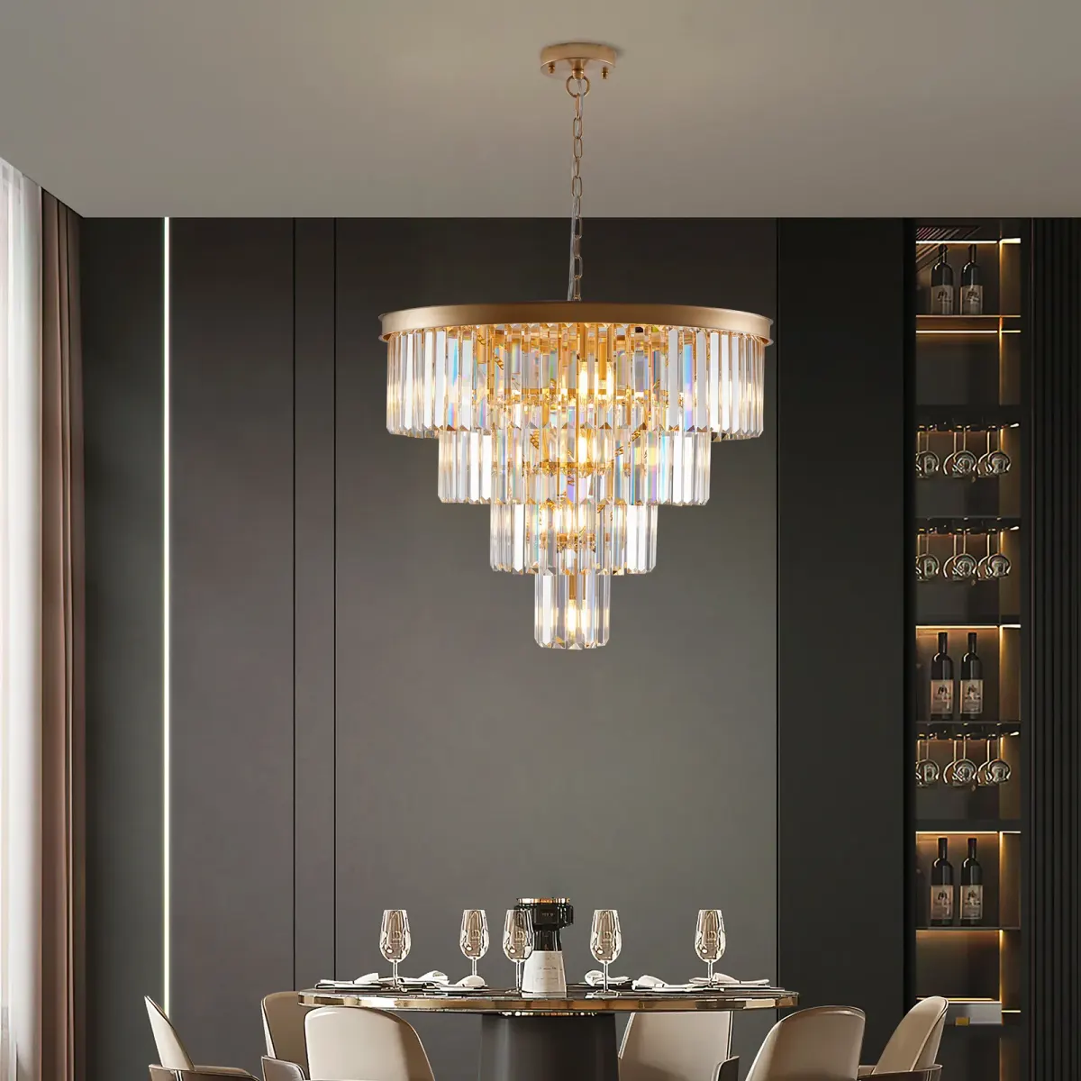 Crystal chandelier (L5007-600-G)